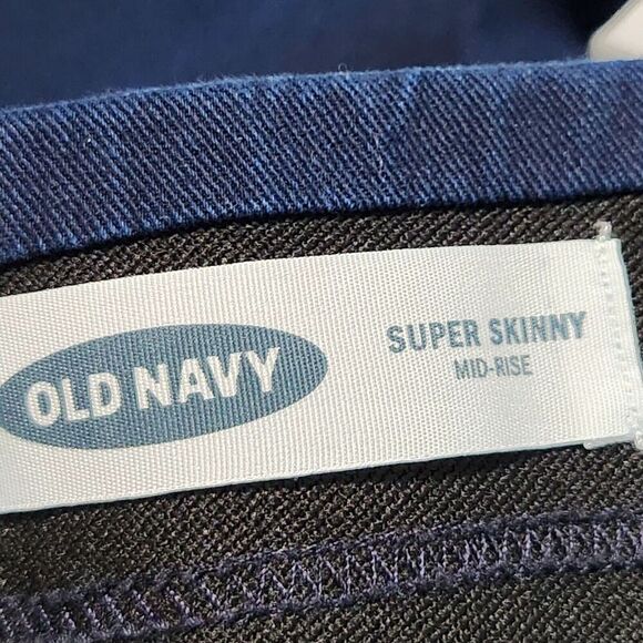 Old Navy Super Skinny Jeans Size 14 Short Navy Blue Stretch Mid-rise - Picture 4 of 13